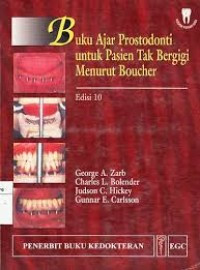 Image of Buku ajar prostodonti untuk pasien tak bergigi menurut Boucher