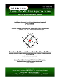 Image of Jurnal Pendidikan Agama Islam (Journal of Islamic Education Studies)