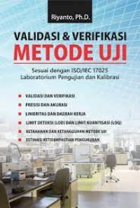 Image of Validasi & Verifikasi Metode Uji: Sesuai dengan ISO/IEC 17025 Laboratorium Pengujian dan Kalibrasi