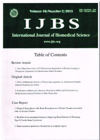 Image of IJBS: International Journal of Biomedical Science