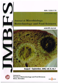 Image of JMBFS: Journal of Microbiology, Biotechnology and Food Sciences